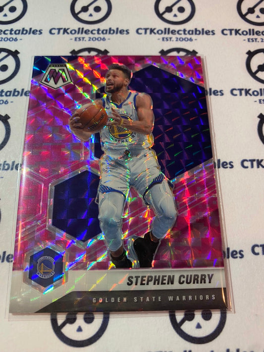 2020-21 NBA Mosaic Pink Prizm Stephen Curry #175 Warriors