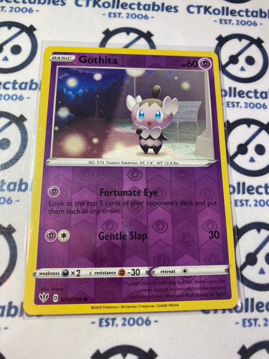Gothita #073/189 Reverse Holo Rare Pokémon Card S & S Darkness Ablaze