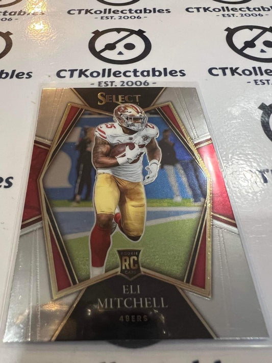 2021 NFL Panini Select Eli Mitchell Premier Level Rookie RC #191 49ers