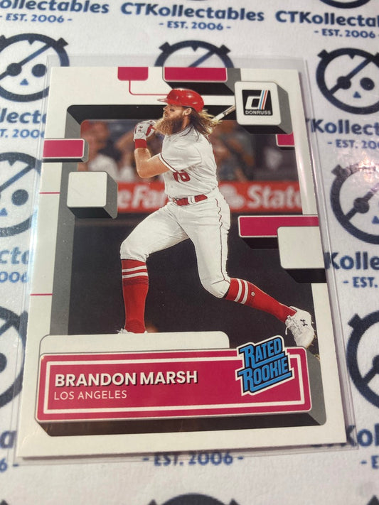 2022 Panini Donruss Baseball Rated Rookie #41 Brandon Marsh L.A