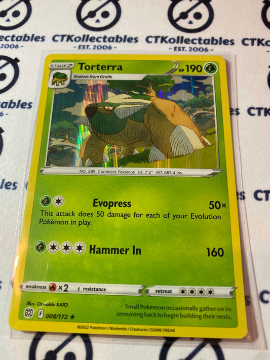 Torterra #008/172 Holo Rare Pokémon Card Brilliant Stars