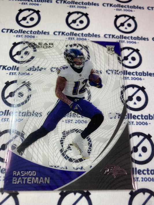 2021 NFL Chronicles Clear Vision Rashod Bateman rookie card RC #CVR-16