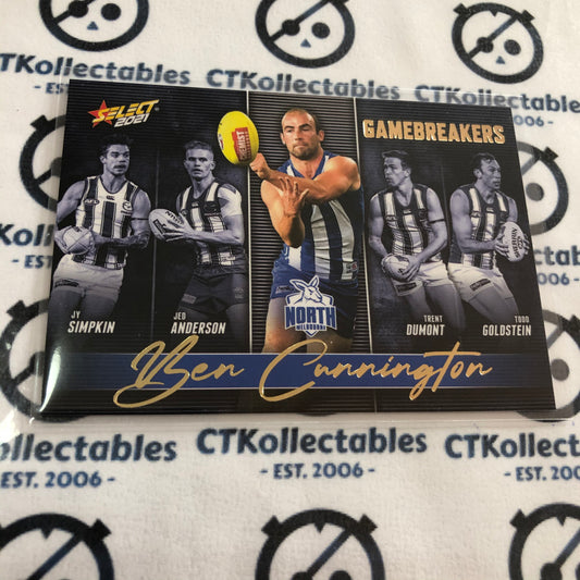 2021 AFL Footy Stars Gamebreakers Ben Cunnington GB57 Kangaroos