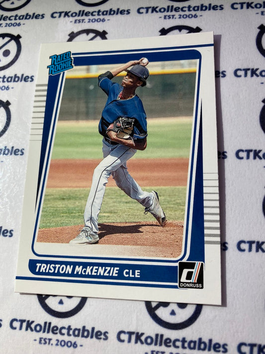 2021 Panini Donruss Baseball Triston McKenzie Rated Rookie #50 Cleveland