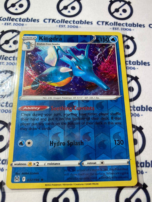 Kindra Reverse Holo Rare #037/196 2022 Sword & Shield Lost Origin Pokemon Card