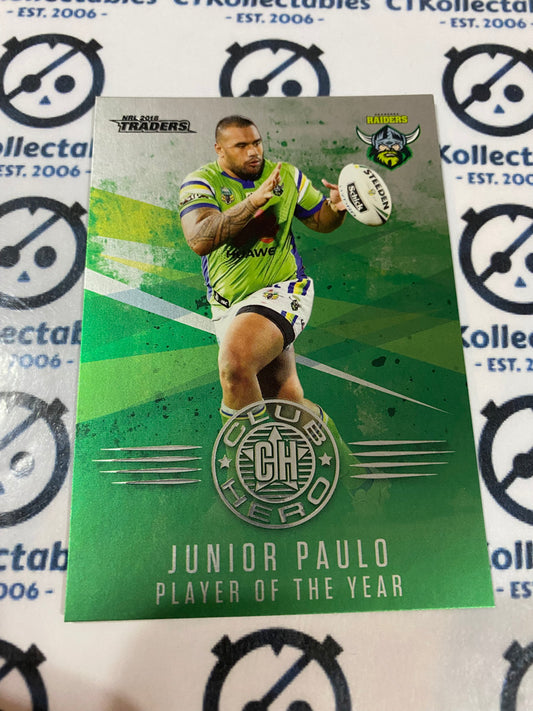 2018 NRL Traders Player of the Year Junior Paulo CH3/32 Radiers