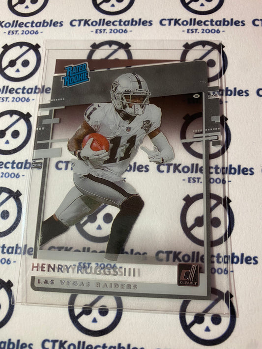 2020 NFL Chronicles Henry Ruggs III Clearly Donruss Rated Rookie RR-HR