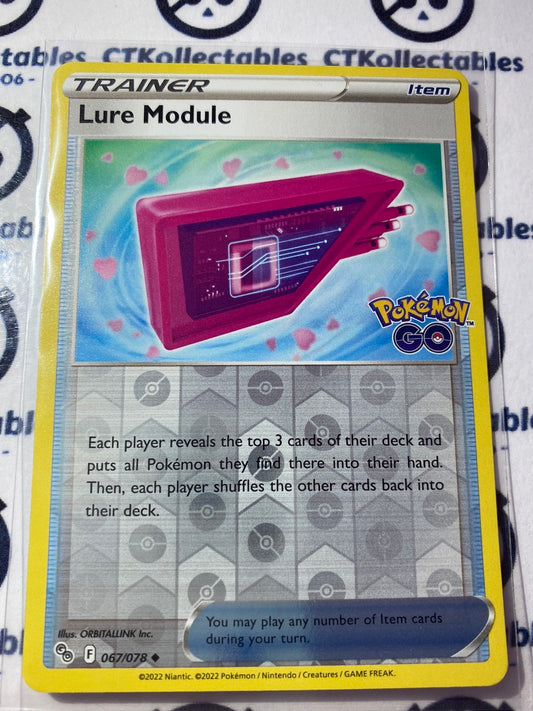 Lure Module Trainer Reverse Holo Card #067/078 2022 Sword & Shield Pokemon Go Pokemon Card