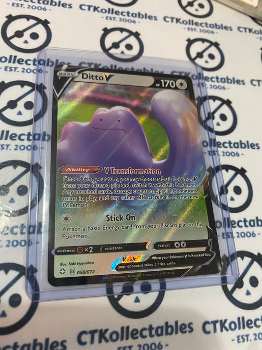 Ditto V 050/072 Ultra Rare Shining Fates Pokemon Card