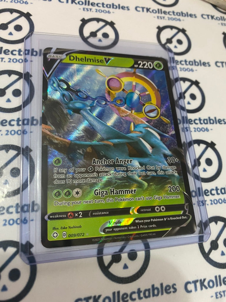 dhelmise v pokemon card value Dhelmise V 009/072 Ultra Rare Shining Fates Pokemon Card – CTKollectables