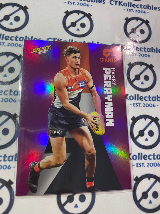 2022 AFL Footy Stars Purple Parallel - Harry Perryman PP78