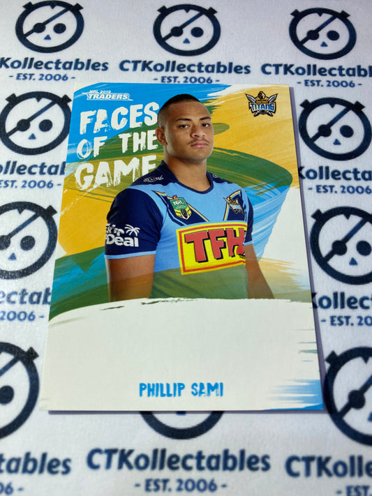 2019 NRL Traders Faces Of The Game Phillip Sami FG20/64 Titans