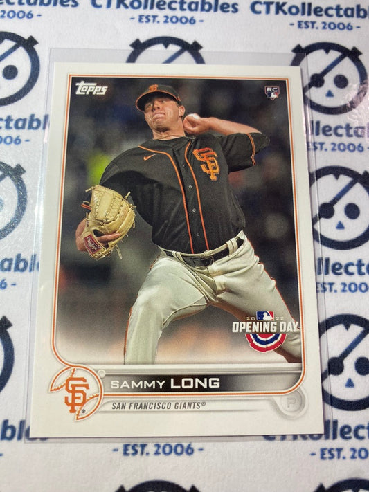 2022 Topps Opening Day Baseball Sammy Long Rookie card RC #156 Giants