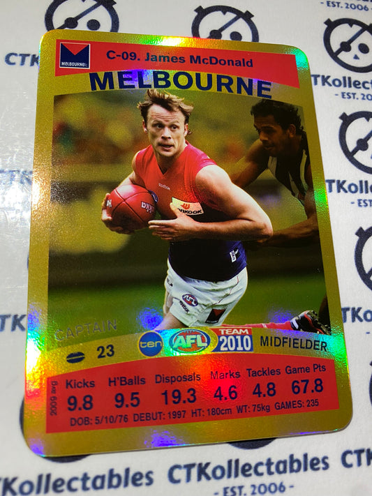 2010 AFL Teamcoach Gold Captain - #C-09 James McDonald