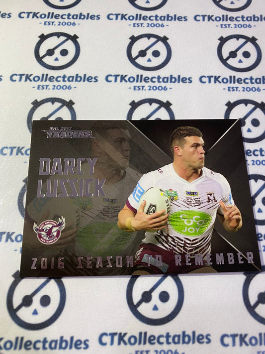 2017 NRL Traders Season To Remember Darcy Lussick SR11/32 Manly