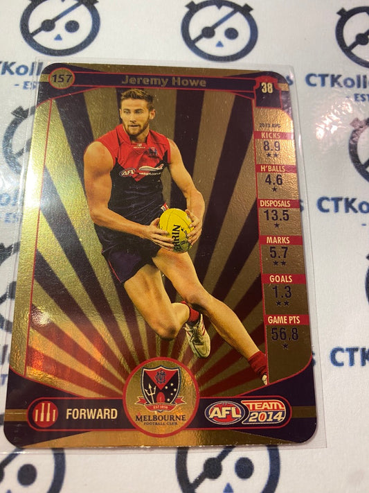 2014 AFL Teamcoach Gold Card #157 Jeremy Howe Demons