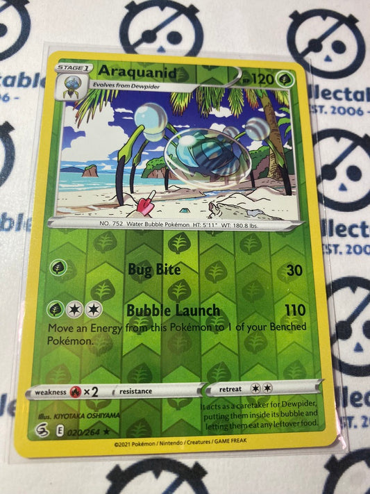 Araquanid Reverse Holo #020/264 2021 Sword & Shield Fusion Strike Pokemon Card