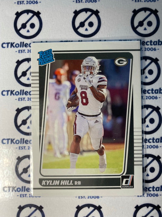2021 NFL Donruss Rated Rookie Kylin Hill RC #295 Packers RB