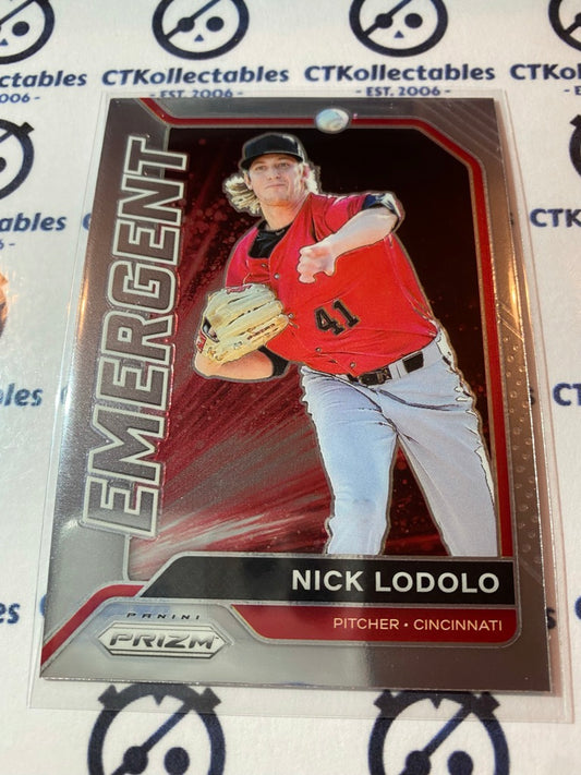 2021 Panini Prizm Baseball Nick Lodolo Emergent Insert #EM14 Cincinnati