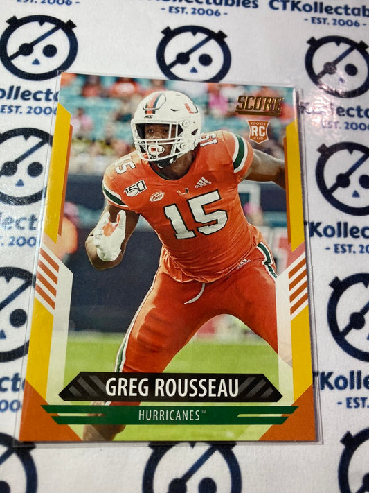2021 NFL Score  Gold Parallel Greg Rousseau rookie RC #345 Bills