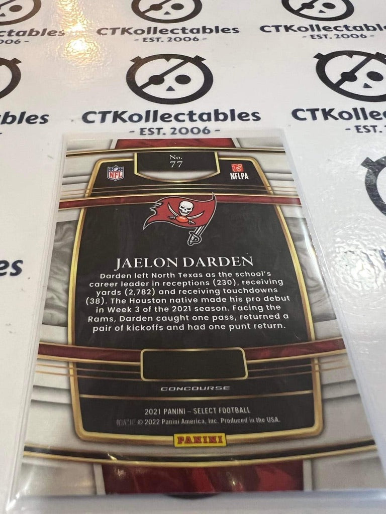 2021 NFL Panini Select Jaelon Darden Concourse Rookie RC #77 Buccaneers