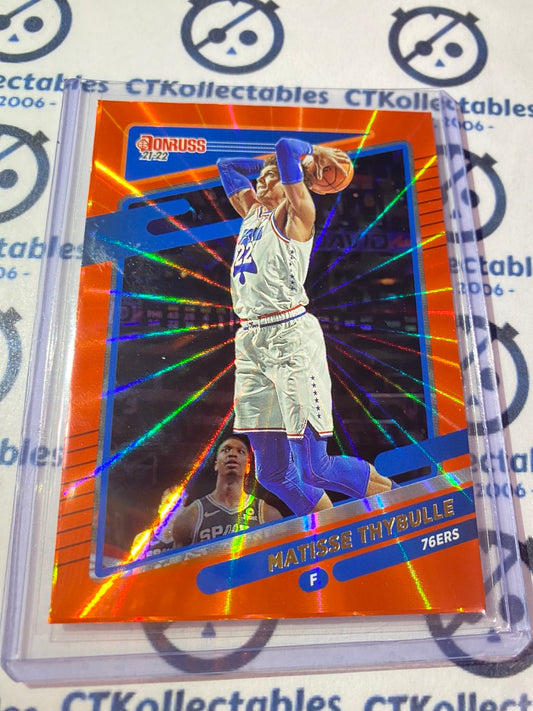 2021-22 NBA Donruss Orange Laser Matisse Thybulle #174 76ers