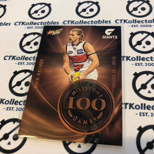Nick Haynes Milestone 100 games MG39 2019 Afl Footy Stars