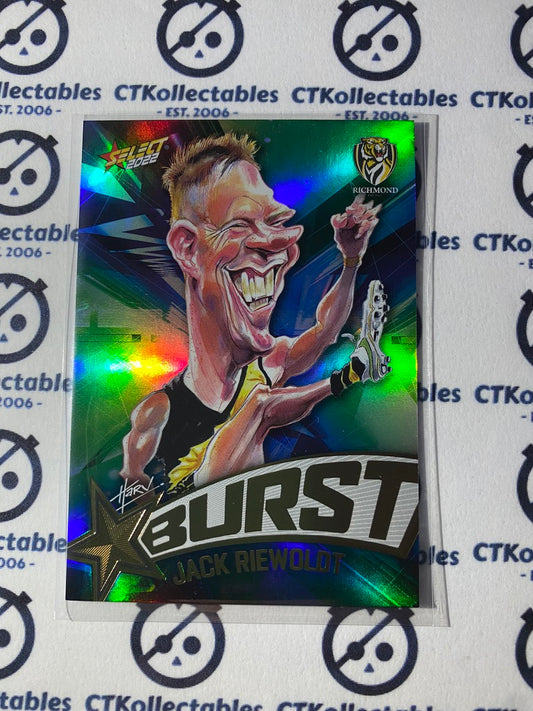 2022 AFL Footy Stars Starburst Shatter green- Jack Riewoldt SP56