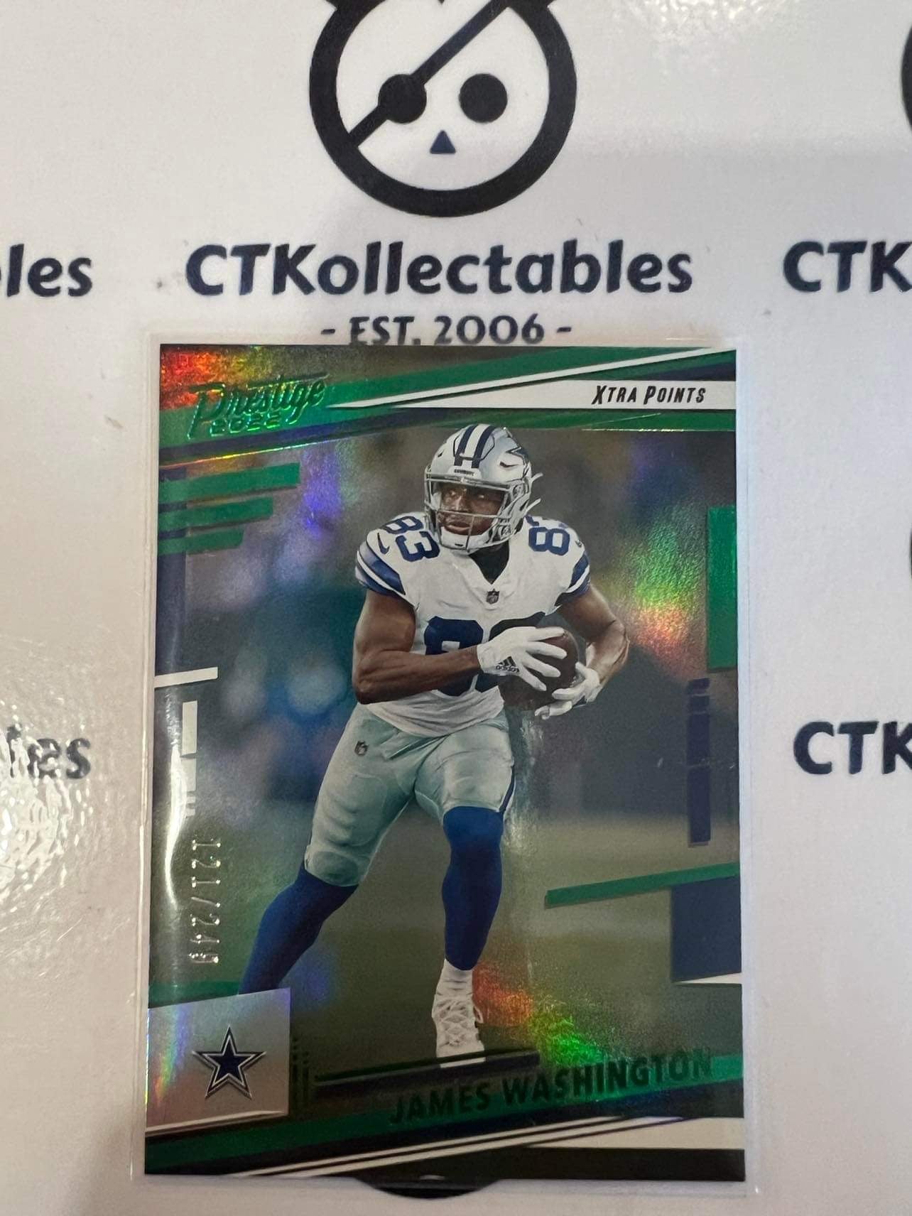 2022 NFL Prestige James Washington #121/249 Xtra Points Green #4 Cowboys