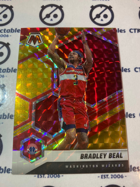 2020-21 Mosaic Bradley Beal Fusion Red and Yellow SP #26/88