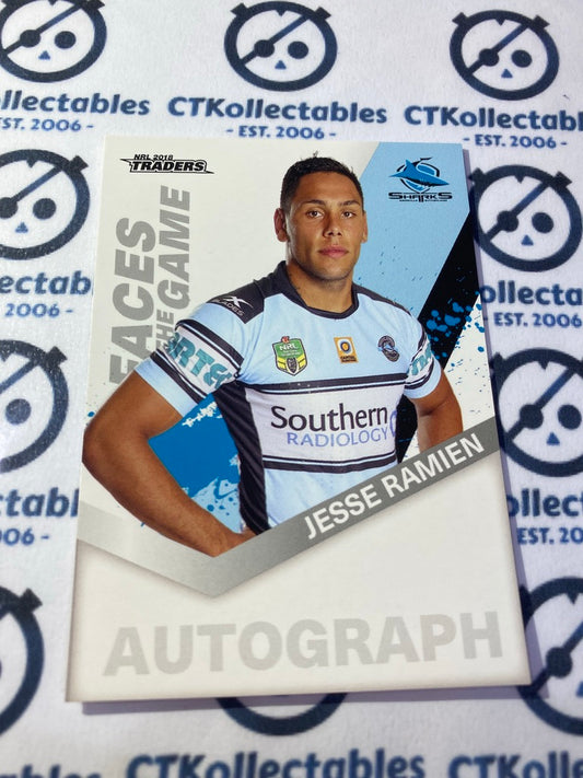 2018 NRL Traders Faces of the Game Jesse Ramien FG16/64 Sharks