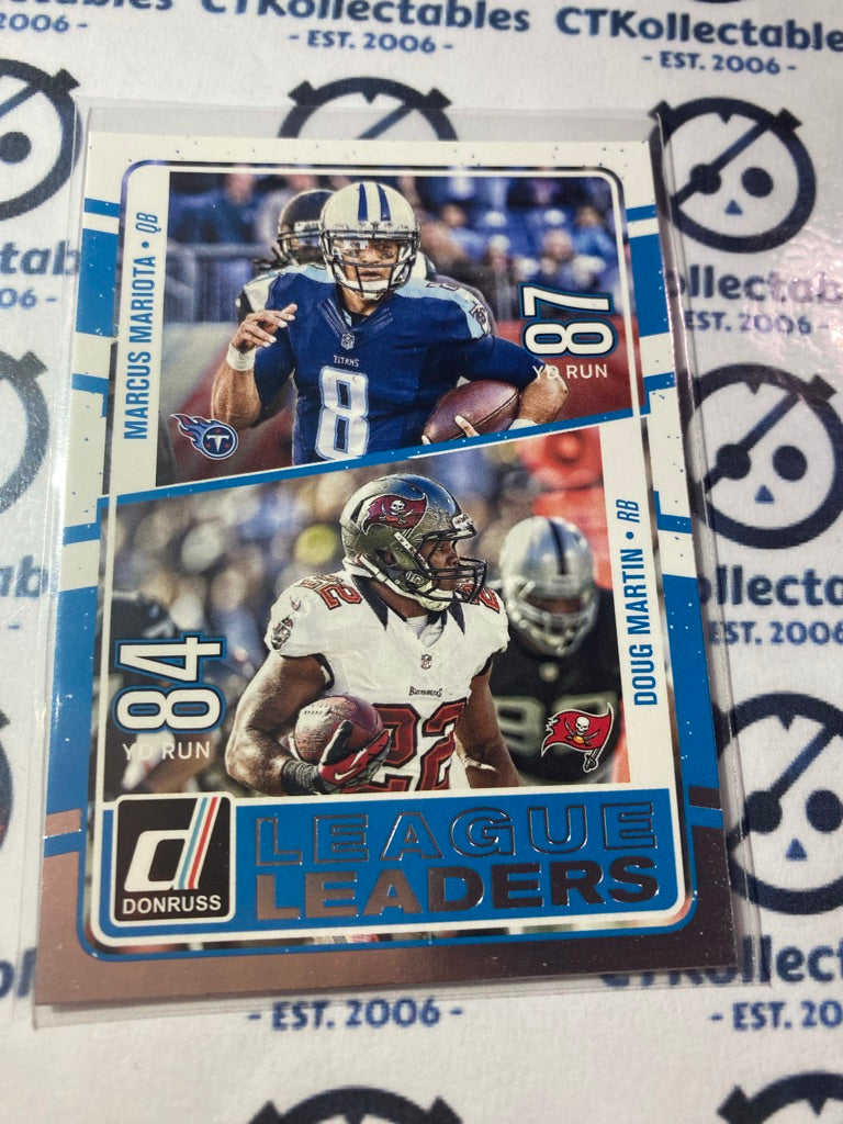 2016 Panini NFL Donruss Marcus Mariota Doug Martin League Leaders #14 Titans Buccaneers