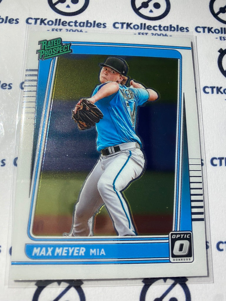 2021 Panini Donruss Optic Baseball Max Meyer Rated Prospect #RP7 Miami