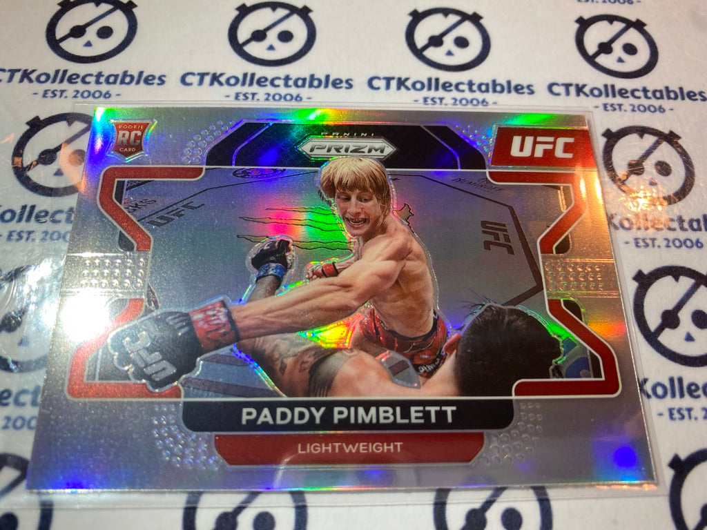 2022 UFC Panini Prizm Paddy Pimblett RC Silver Prizm #88 Lightweight