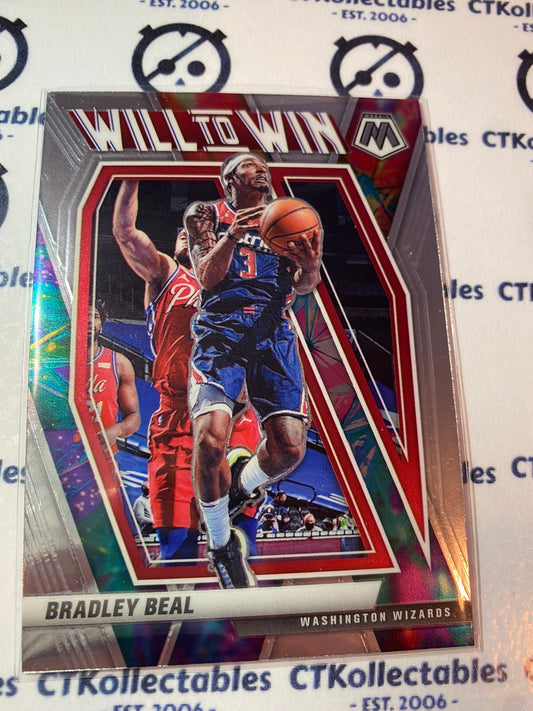 2020-21 NBA Mosaic Will To Win Bradley Beal #5 Wizards