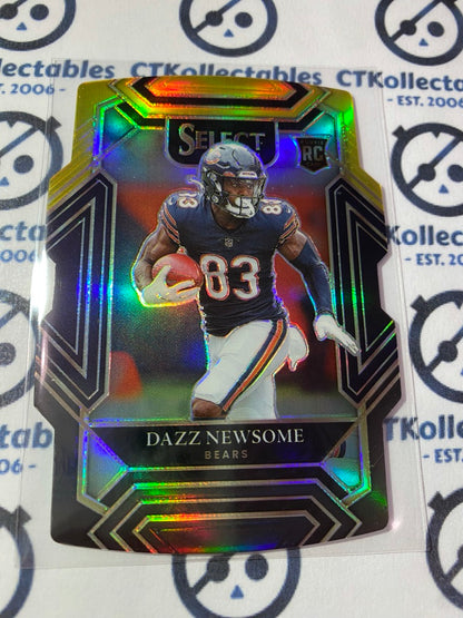 2021 NFL Panini Select Dazz Newsome Level Black & gold Die-cut Prizm #298 Bears