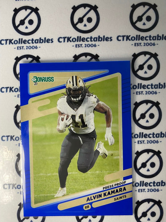 2021 NFL Donruss Press Proof Blue Alvin Kamara #94 Saints