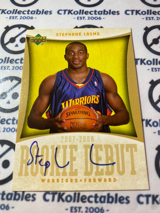 2007-08 NBA Upper Deck Stephen Lasme Rookie Debut Auto Warriors #RD-SL