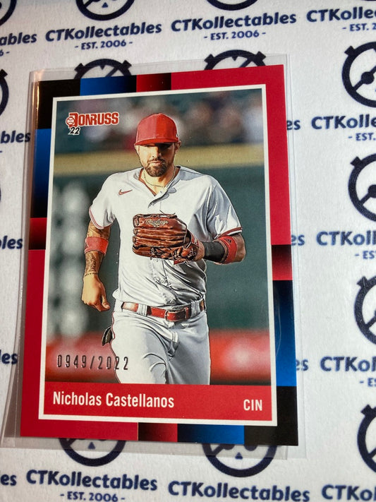2022 Panini Donruss Baseball Red Nicholas Castellanos Retro #0949/2022 Cincinnati