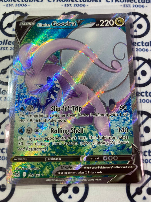 Hisuian Goodra Full Art #187/196 2022 Sword & Shield Lost Origin Pokemon Card