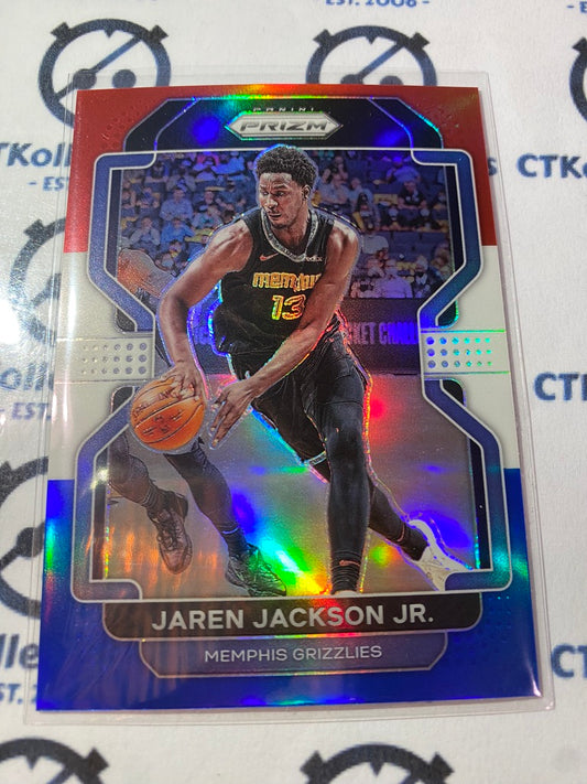 2021-22 NBA Prizm Jaren Jackson Jr. Red White Blue Prizm #35 Grizzlies