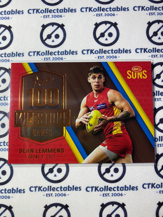 2022 AFL Footy Stars Milestone 100 games - Sean Lemmens MG42