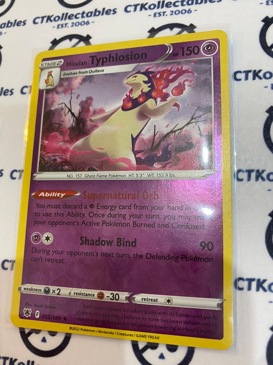 Hisuian Typhlosion Reverse Holo Rare #052/189 2022 Sword & Shield Astral Radiance Pokemon Card