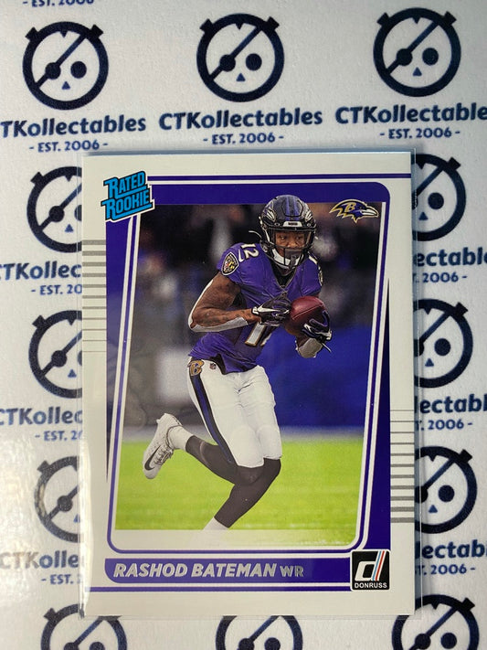 2021 NFL Donruss Rated Rookie Rashod Bateman RC #265 Ravens WR