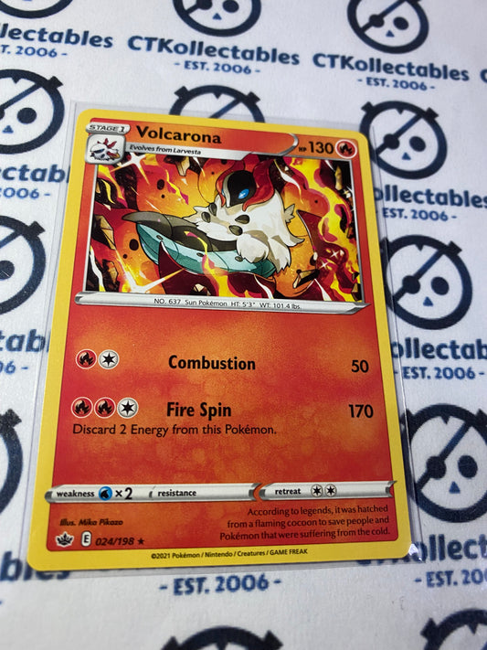 Volcarona Base #024/198 Pokémon Card Chilling Reign