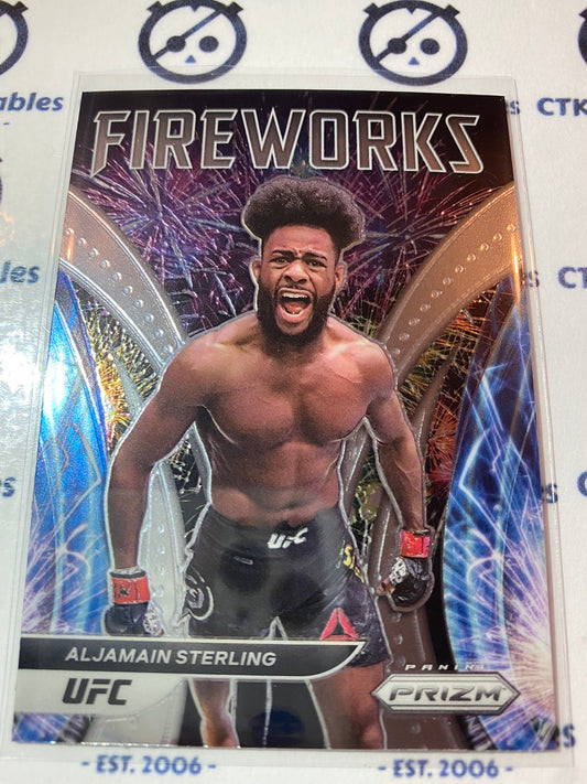 2022 UFC Panini Prizm Fireworks Aljamain Sterling #15