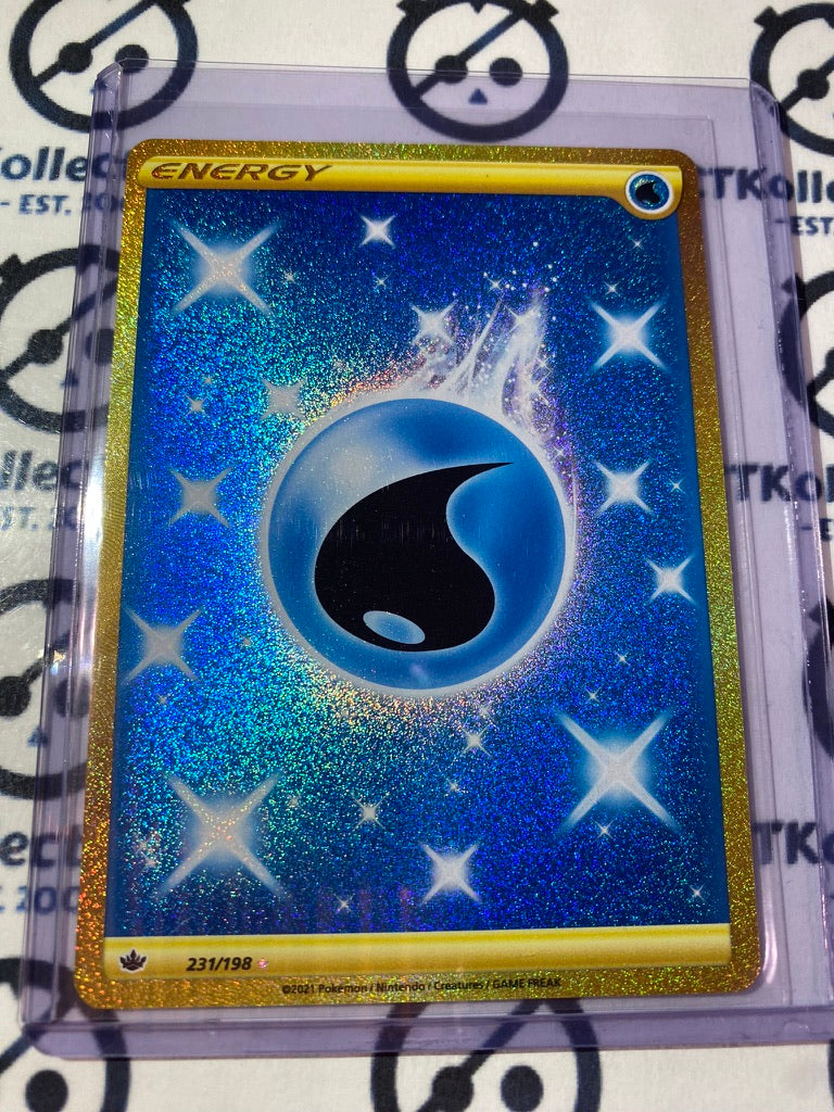 Water Energy Gold Secret Rare #231/198 Pokémon Card Chilling Reign