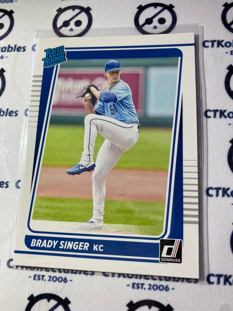 2021 Panini Donruss Baseball Brady Singer Rated Rookie #51 Kansas City