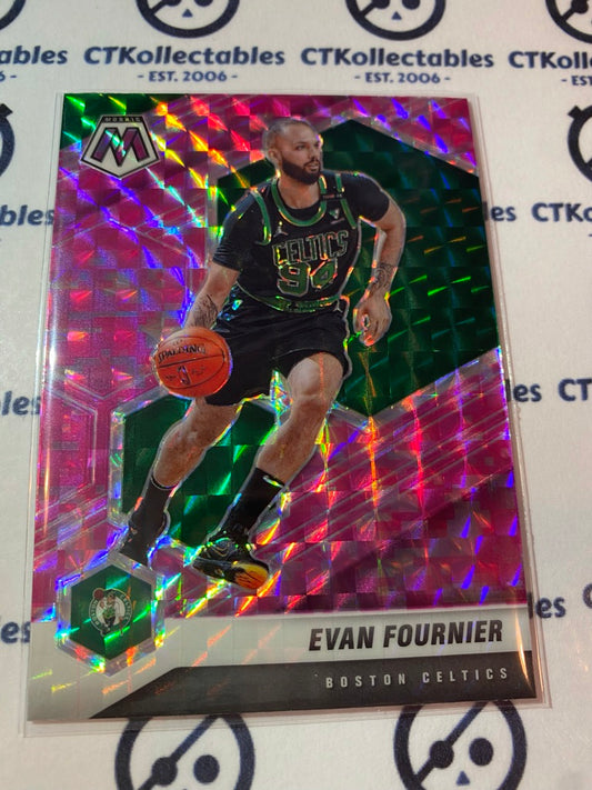 2020-21 NBA Mosaic Pink Prizm Evan Fournier #132 Celtics