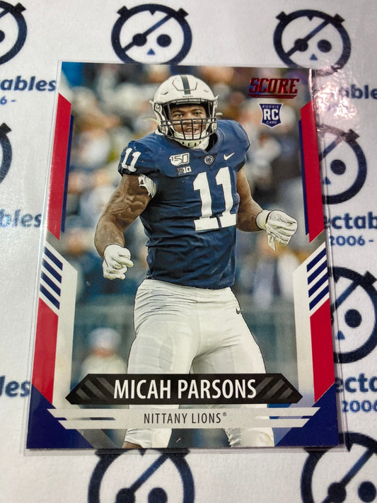 2021 NFL Panini Score Red Parallel Base Micah Parsons RC #350 Cowboys